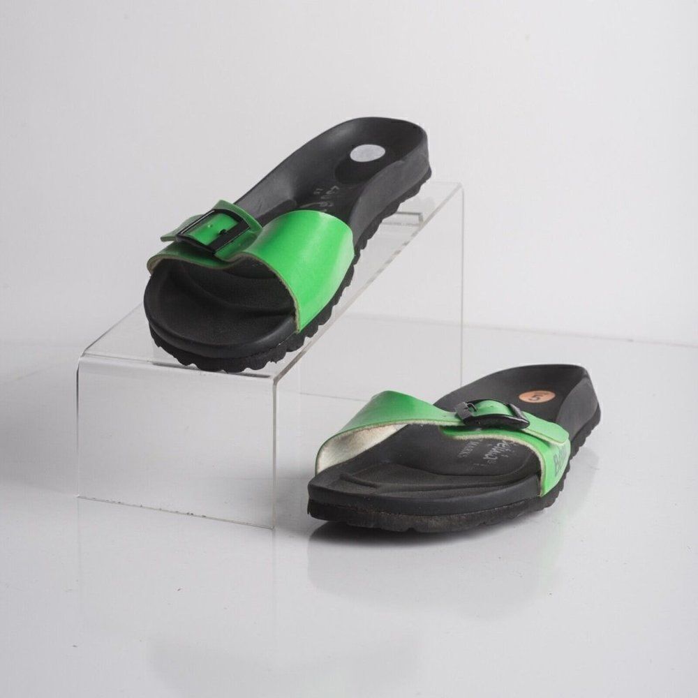 Betula FootMarks Womens Green Slides Sandals Comfort Shoes Sz 5 Narrow